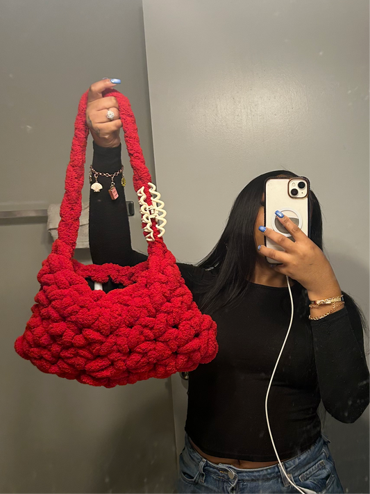 Red handbag