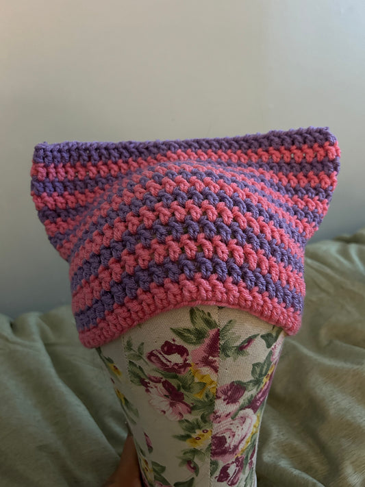 pink&purple beanie