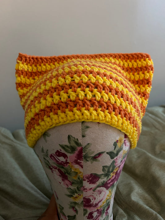 orange&yellow beanie
