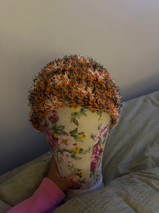 Distressed beanie- Orange